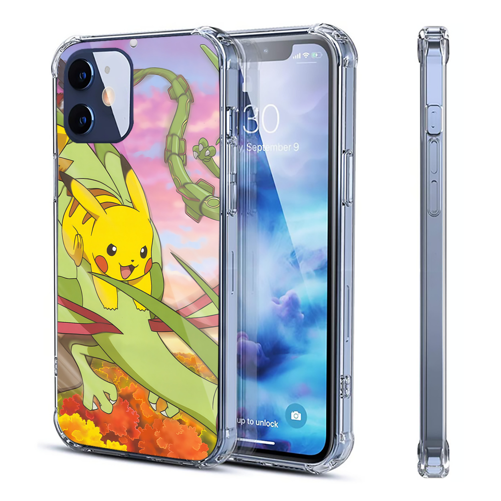 （画像用） ポケットモンスター Pokémon 【iPhone 12シリーズ対応】透明スマホケース（クリアソフトケース）